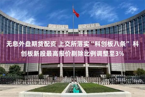 无息外盘期货配资 上交所落实“科创板八条” 科创板新股最高报价剔除比例调整至3%
